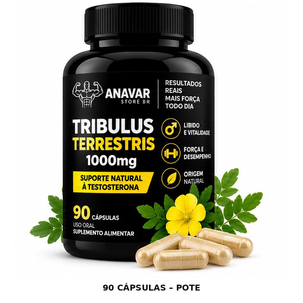 Tribulus Terrestris 1000mg 90 cápsulas – Pote