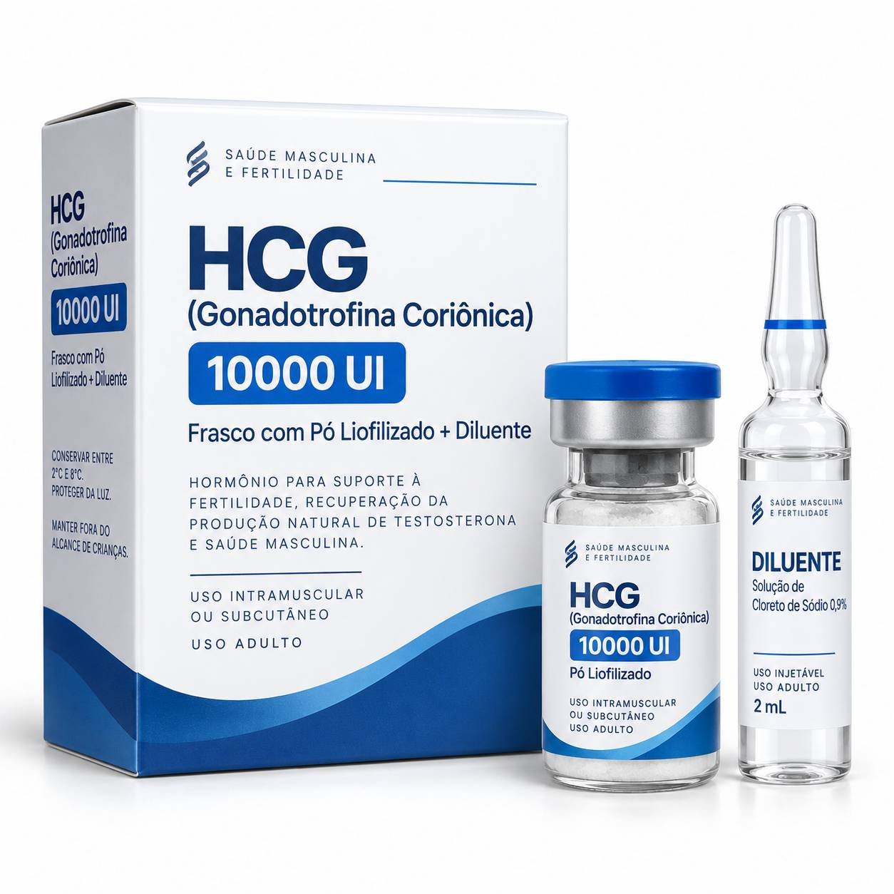 HCG (Gonadotrofina Coriônica) 5000 UI – Frasco com Pó Liofilizado + Diluente