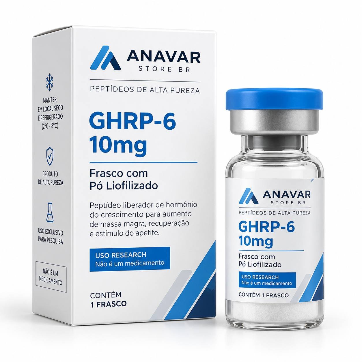 GHRP-6 5mg – Frasco com Pó Liofilizado