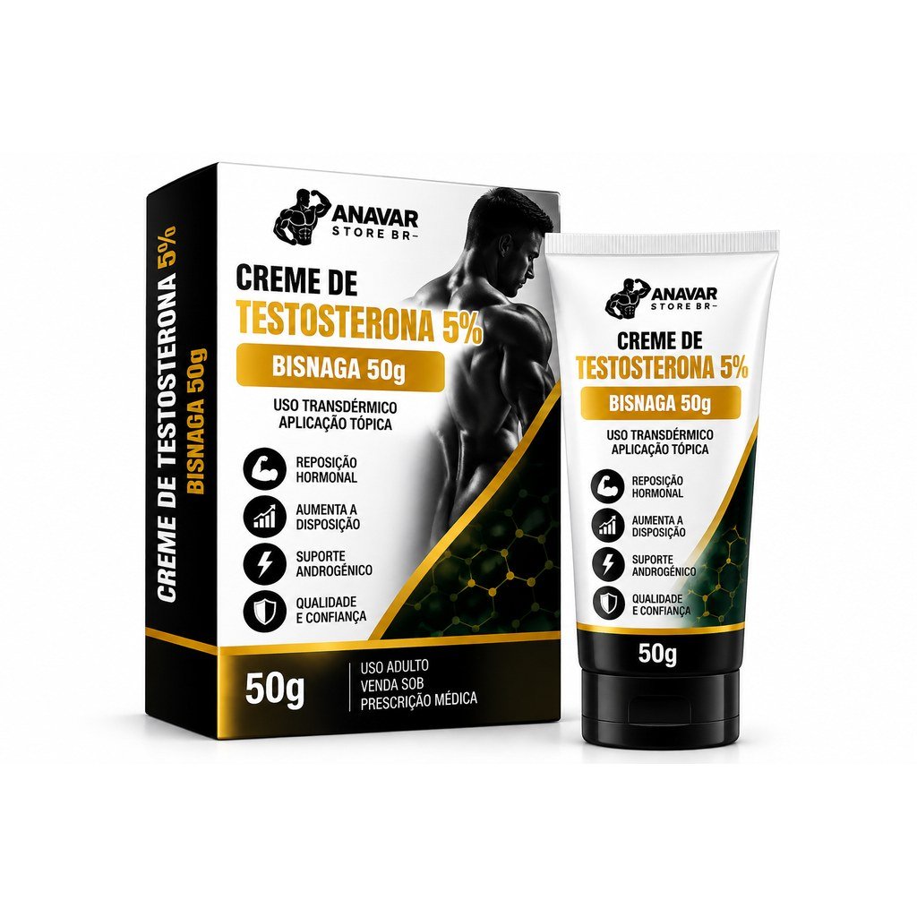 Creme de Testosterona 5% – Bisnaga 50g